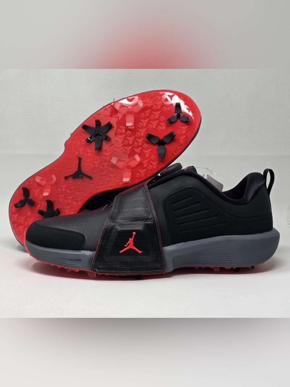 Nike Air Jordan Rev Infrared Golf Shoes Cleats Black FV6338-001 Men’s 8.5 NWT 🔥